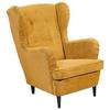 Ohrensessel Oskar Gelb B: 78 Cm - Gelb/Schwarz, Basics, Textil (78/102/98cm) - MID.YOU