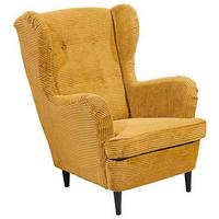 Ohrensessel Oskar Gelb B: 78 Cm - Gelb/Schwarz, Basics, Textil (78/102/98cm) - MID.YOU