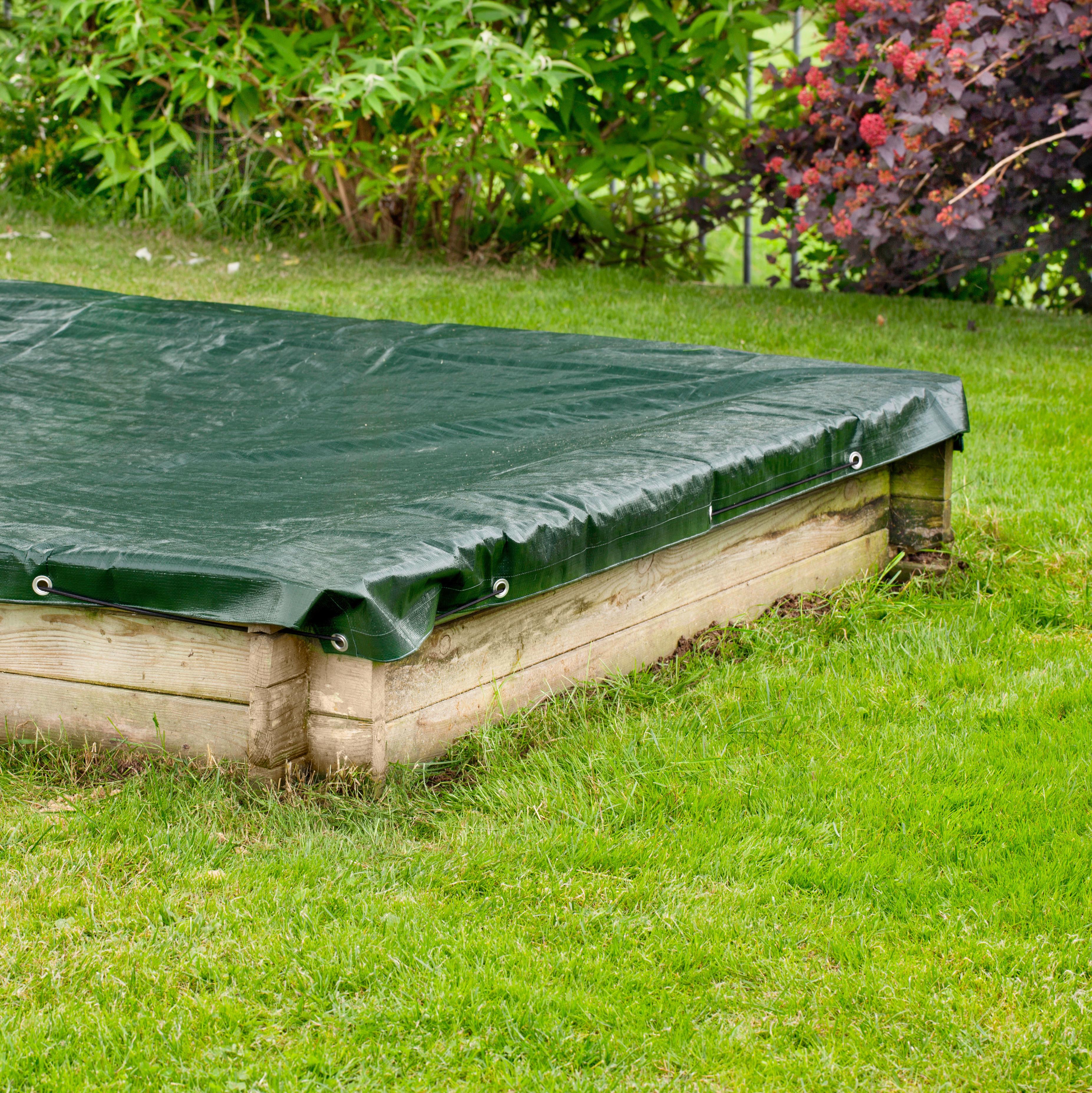 Abdeckplane Sandkasten Large 200x200 Cm Grün - Grün, Basics (200/200cm)