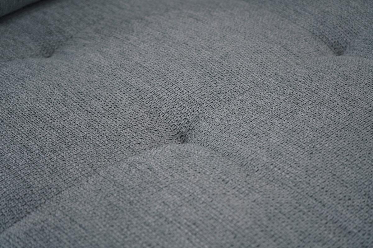 Ecksofa Falco New Grau, Lf: ca. 182x123cm - Schwarz/Grau, KONVENTIONELL, Textil (183/251cm) - Ondega