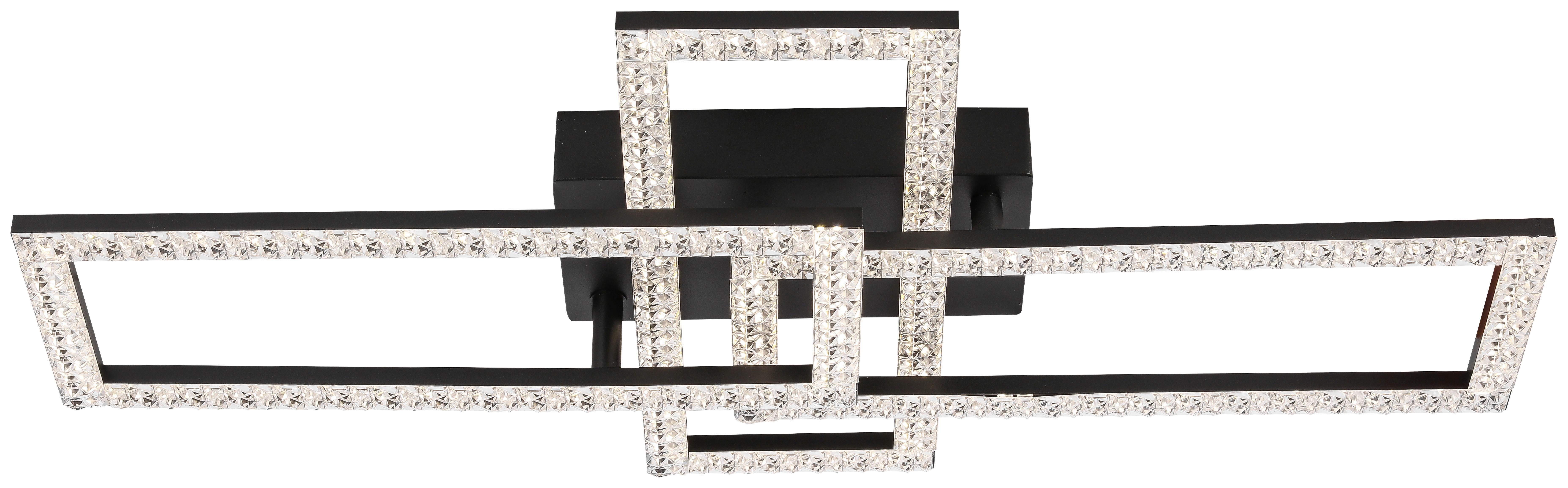 Led-deckenleuchte Hana - Klar/Schwarz, MODERN, Kunststoff/Metall (62/34,3/9,05cm) - Luca Bessoni