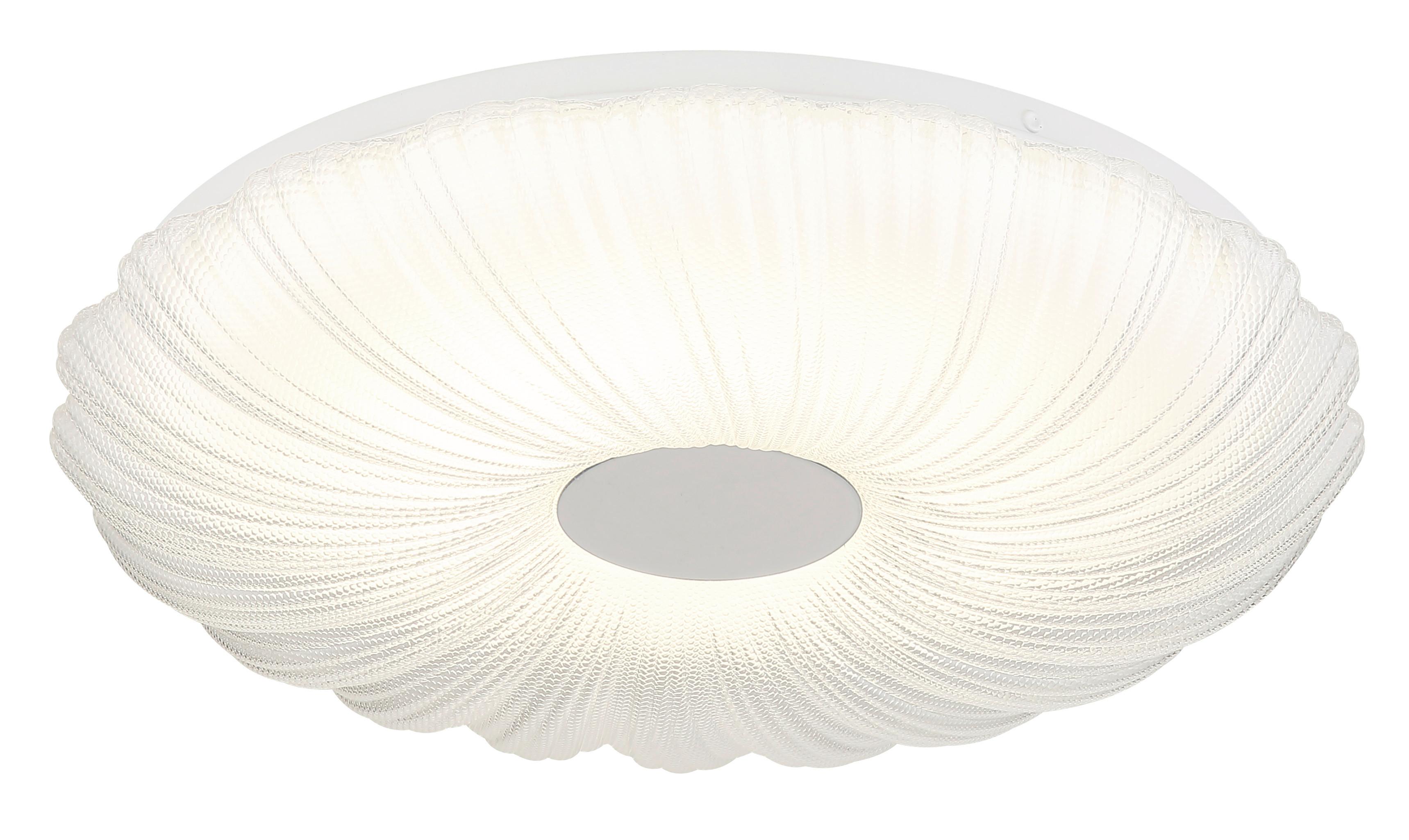 LED-Deckenleuchte Memory-Funktion - Opal/Weiß, KONVENTIONELL, Kunststoff/Metall (38/7cm) - Globo