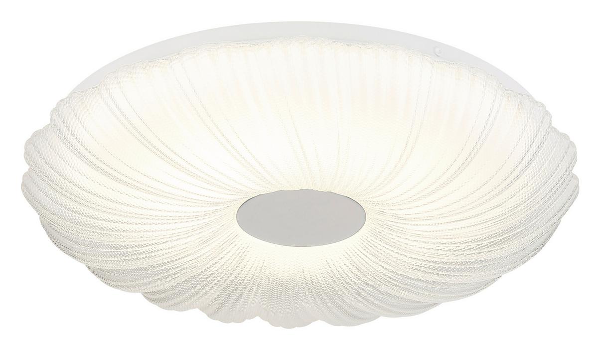 LED-Deckenleuchte Memory-Funktion - Opal/Weiß, KONVENTIONELL, Kunststoff/Metall (38/7cm) - Globo