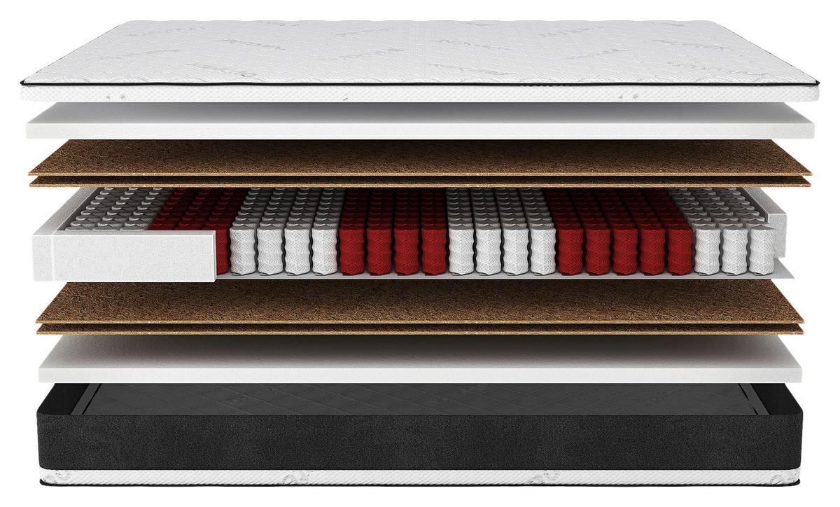 TASCHENFEDERKERNMATRATZE Dark 140x200cm hart - Weiß, Basics, Textil (140/200cm) - Livetastic