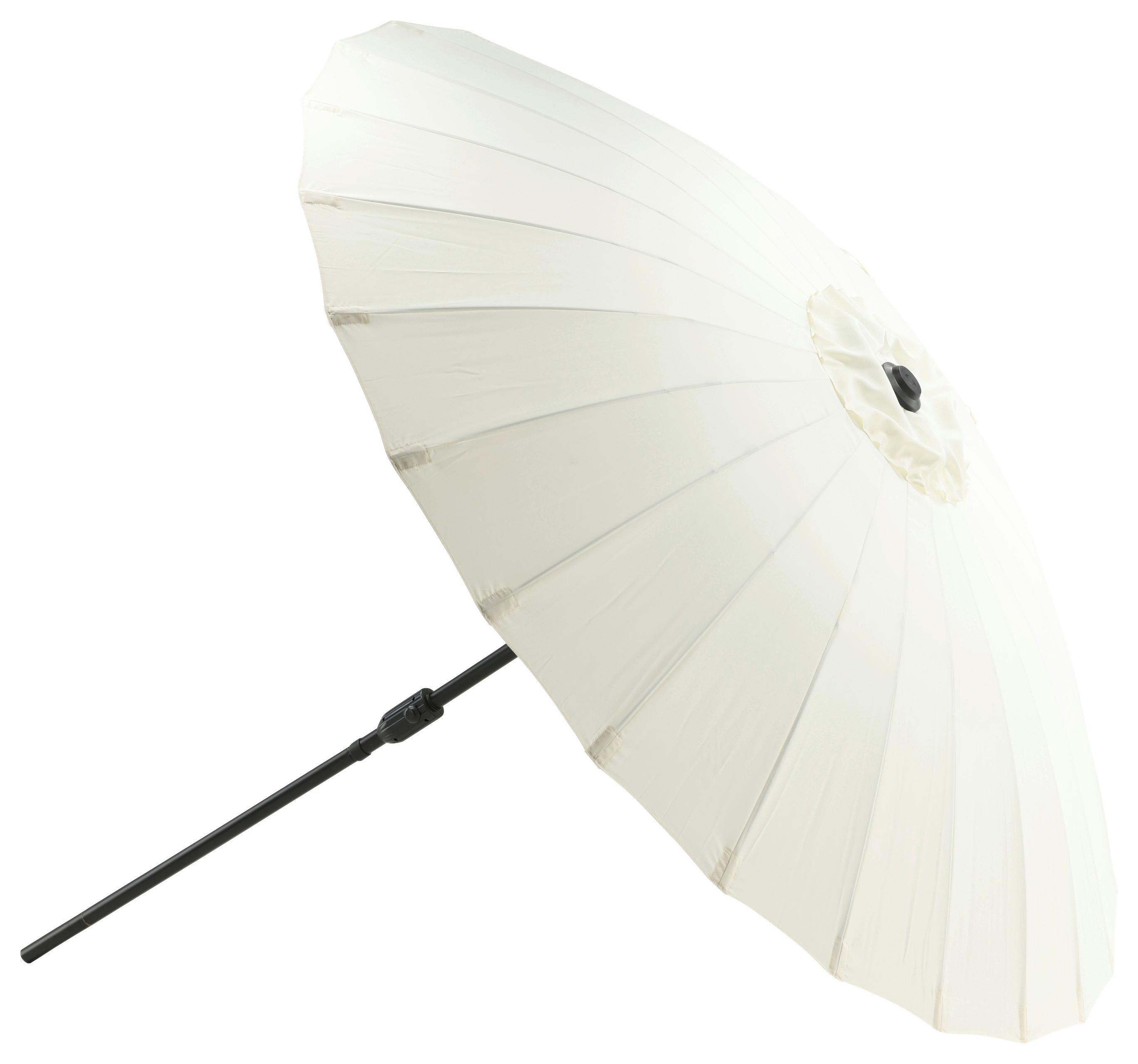 Sonnenschirm Palmetto - Weiß, KONVENTIONELL (270/270cm) - Gardenson