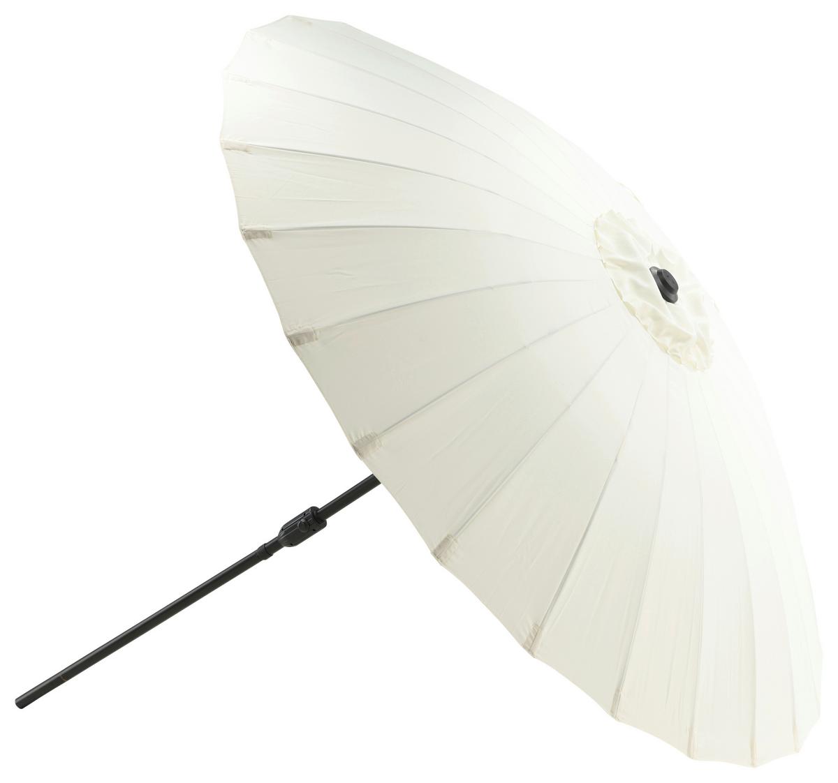 Sonnenschirm Palmetto - Weiß, KONVENTIONELL (270/270cm) - Gardenson