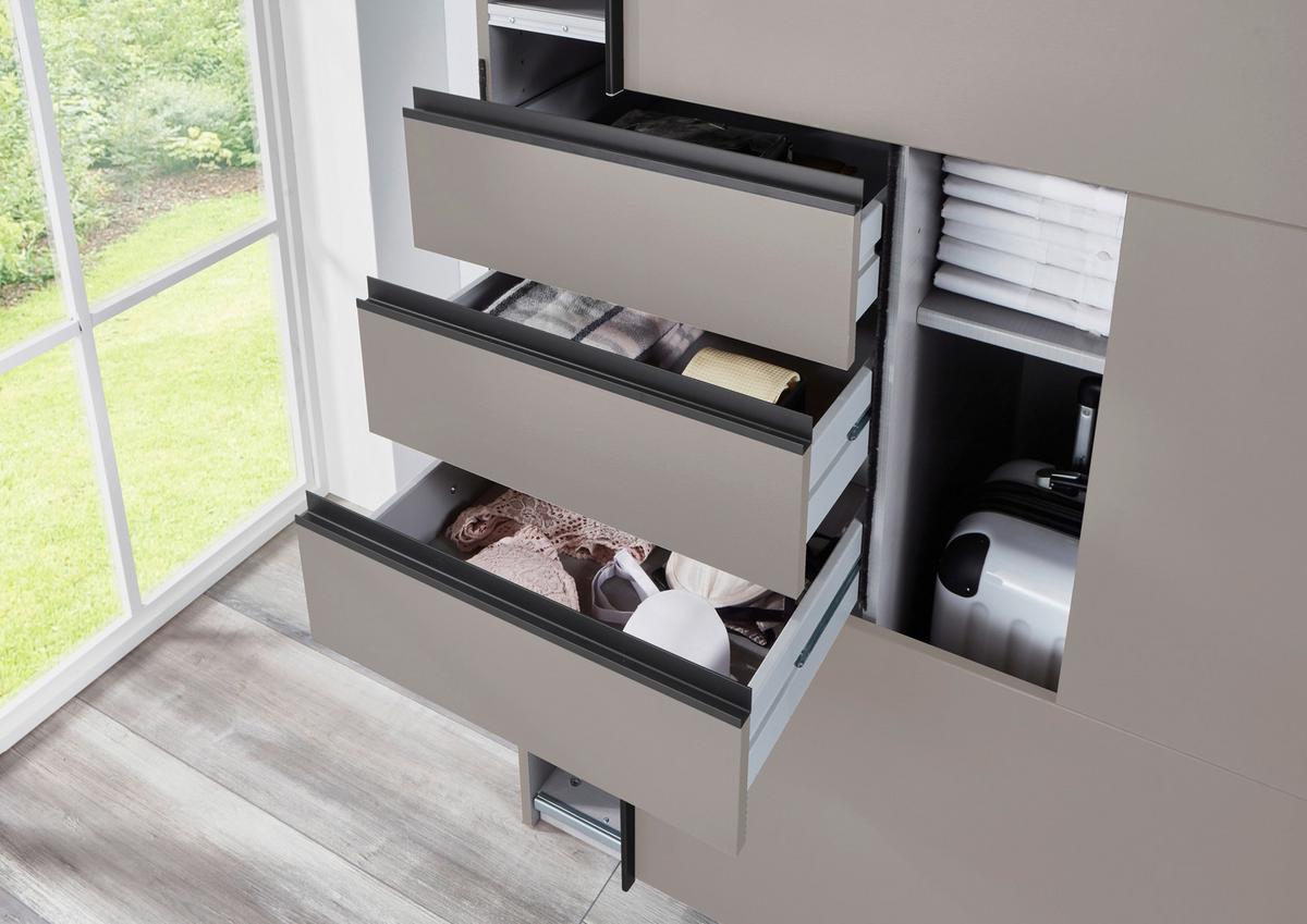 Schwebetürenschrank Saigon Beige/Greige B: 225 cm - Greige/Beige, MODERN, Holzwerkstoff (225/208/64cm) - MID.YOU