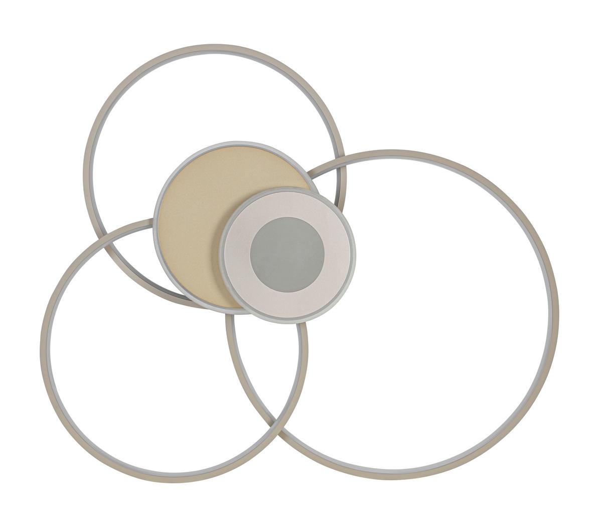 STROPNÍ LED SVÍTIDLO SEHR - pískové barvy/šampaňská, Moderní, kov/plast (74/77/11cm) - Mömax