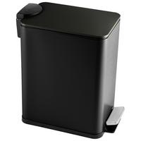 Treteimer Lennard - Schwarz, KONVENTIONELL, Kunststoff/Metall (41,2/23/43cm) - Luca Bessoni