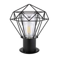 Außenleuchte Horace 15 Watt Edelstahl - Klar/Schwarz, Basics, Kunststoff/Metall (22,5/25,5/31,5cm) - Globo