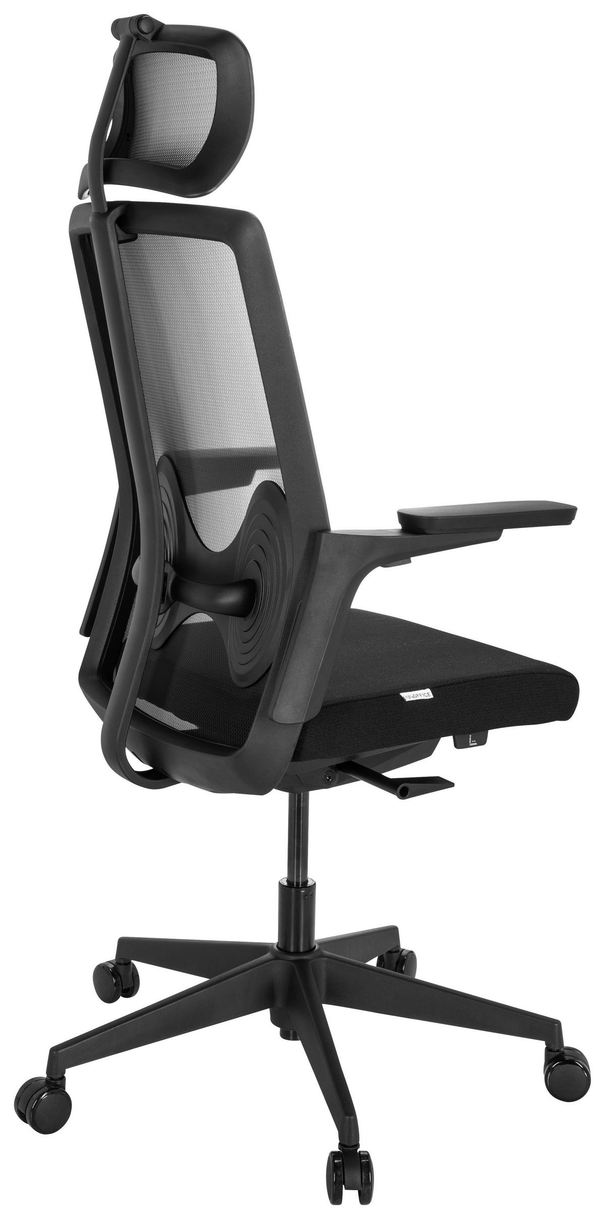 Drehstuhl Arceo B - Schwarz, Basics, Kunststoff/Textil (66/123-139/66cm) - MID.YOU