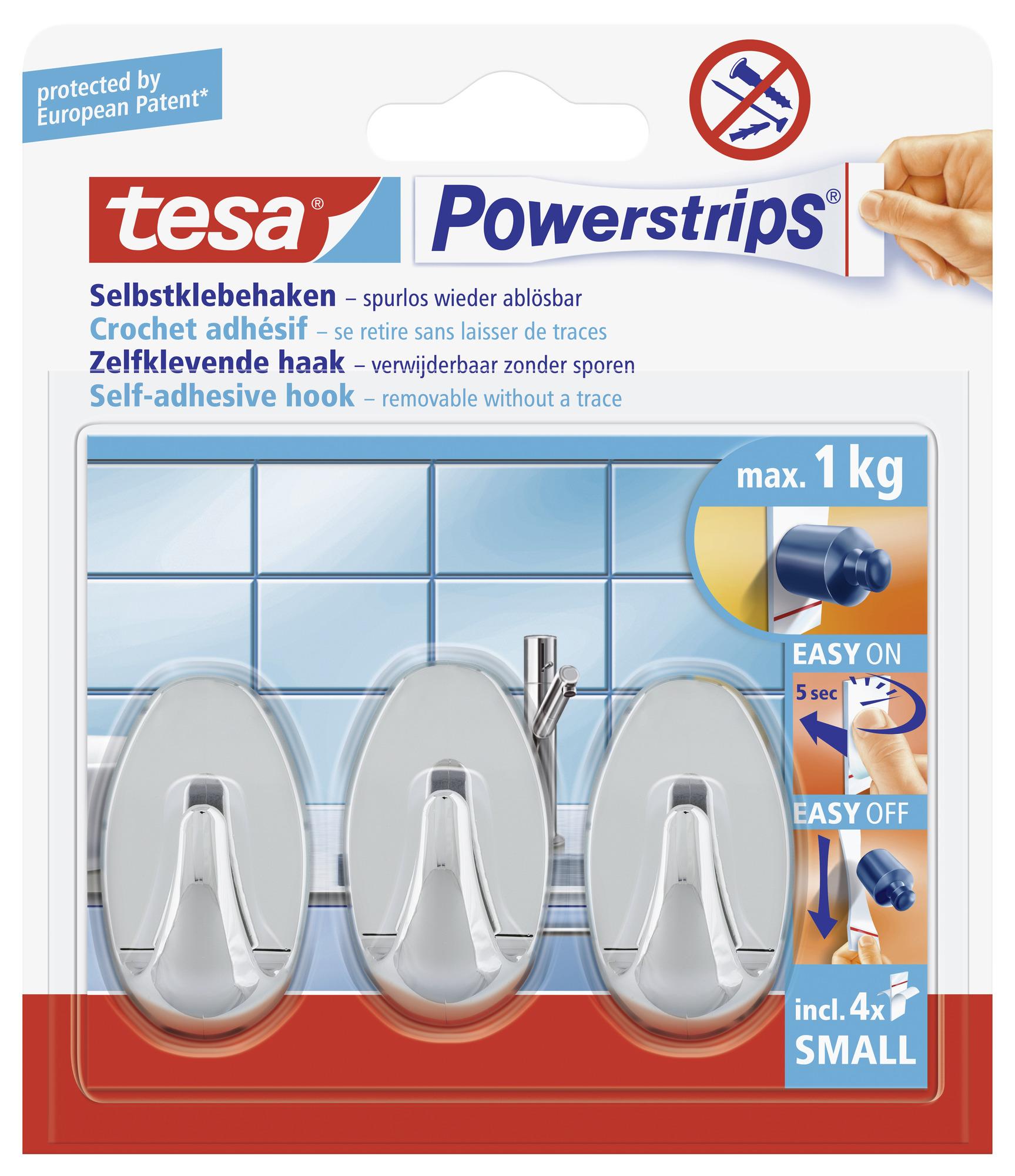 3 selbstklebende POWERSTRIPS Haken mit hoher Belastbarkeit
