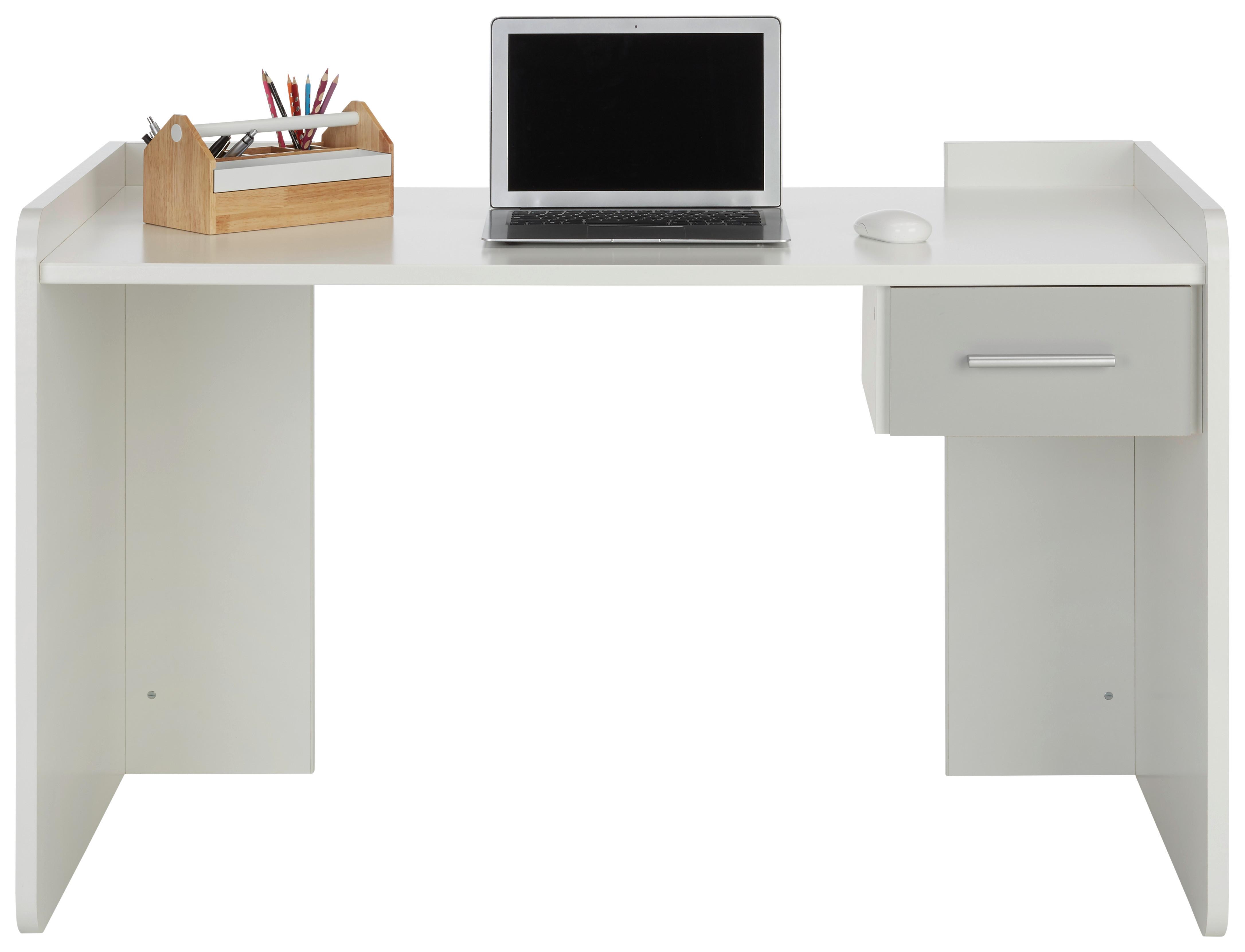 Psací Stůl Young Dekor Bílá/světle Šedá - bílá/světle šedá, kompozitní dřevo/plast (125/77/70cm)