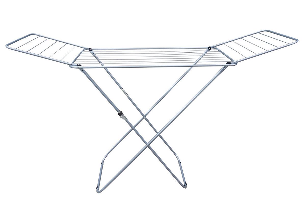 Wäscheständer Baster 180x55x90 mit Kindersicherung - Silberfarben, Basics, Kunststoff/Metall (180cm) - Homezone