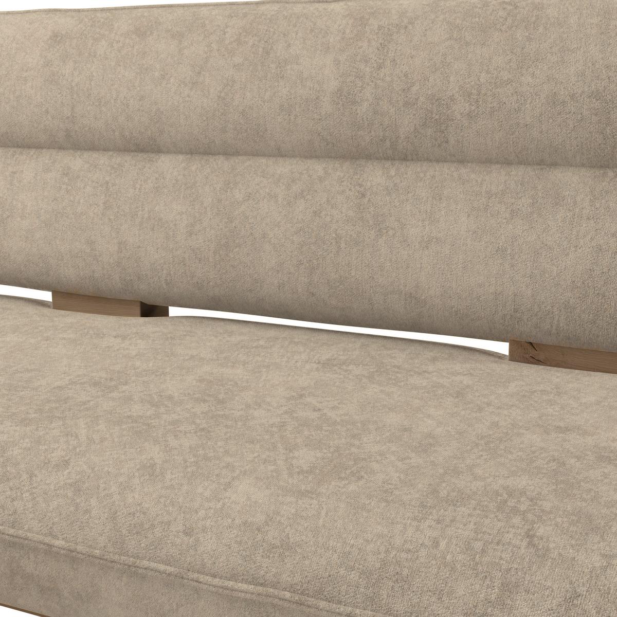 Eckbank Beluna Ii Webstoff Beige, B: 170cm - Eichefarben/Beige, KONVENTIONELL, Holz/Textil (170/192cm) - James Wood