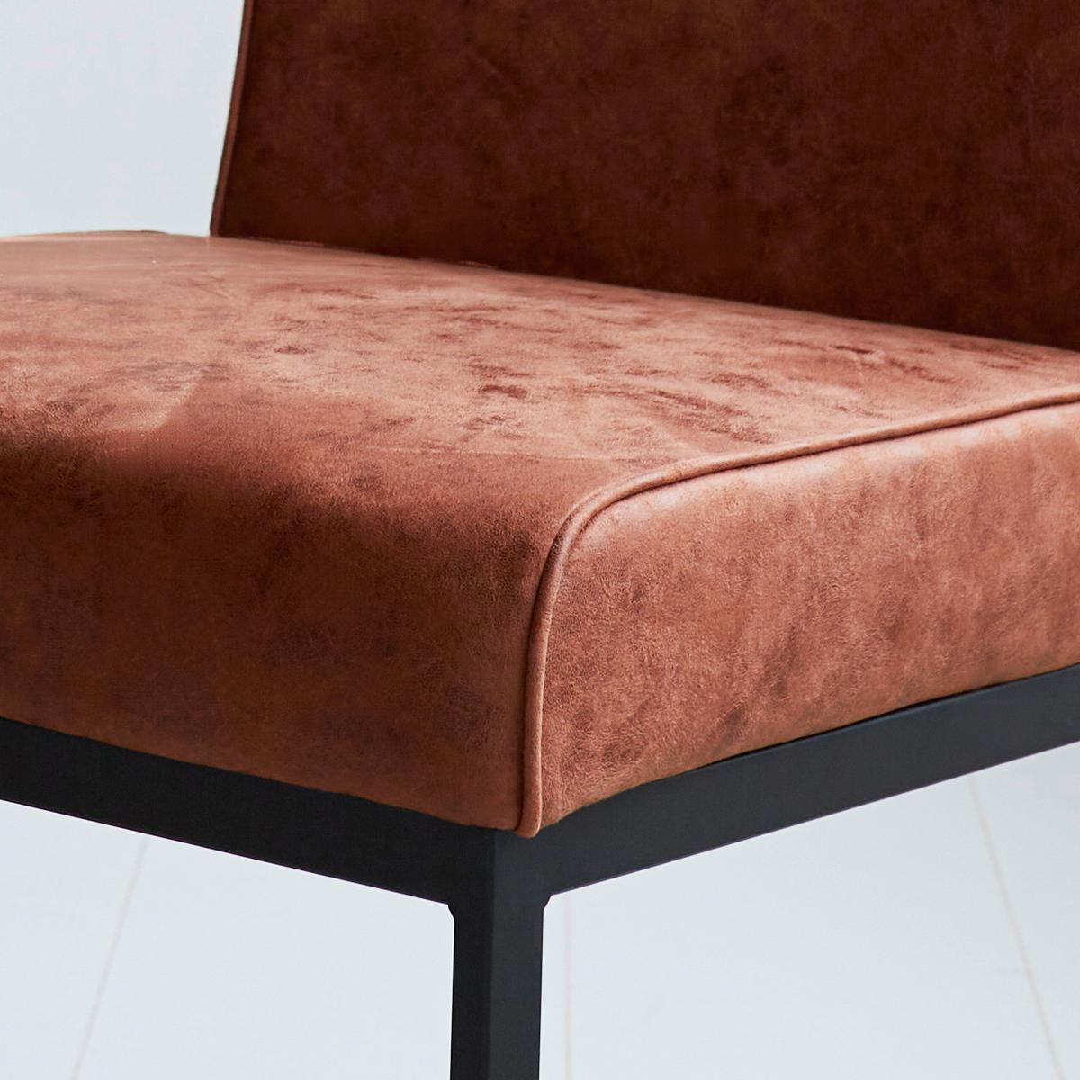 Schwingstuhl-set Benji Cognac - Cognac, KONVENTIONELL, Textil/Metall (53/81/61cm) - MID.YOU