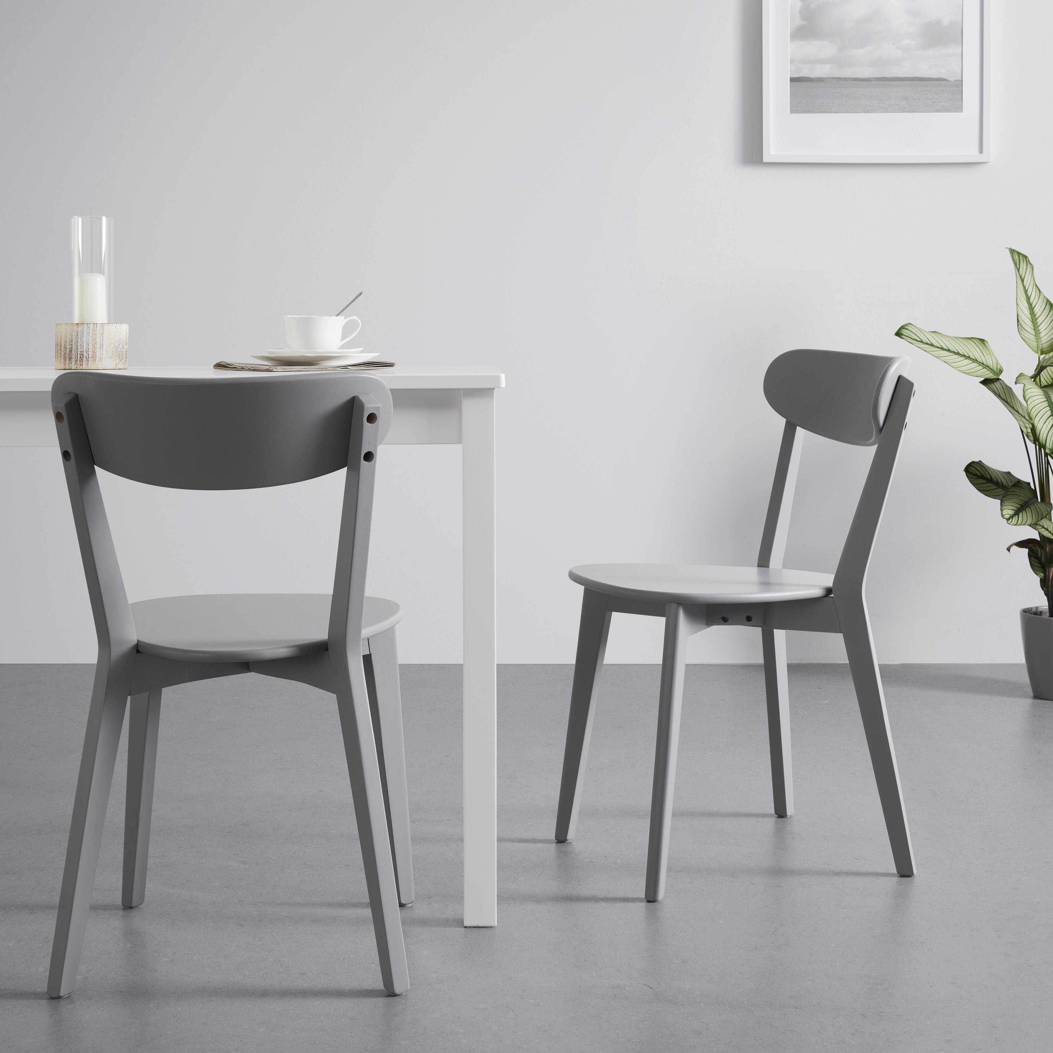 Sada 2 stoličiek LORCA sivá - sivá, Modern, drevo (45/79/52cm) - Bessagi Home