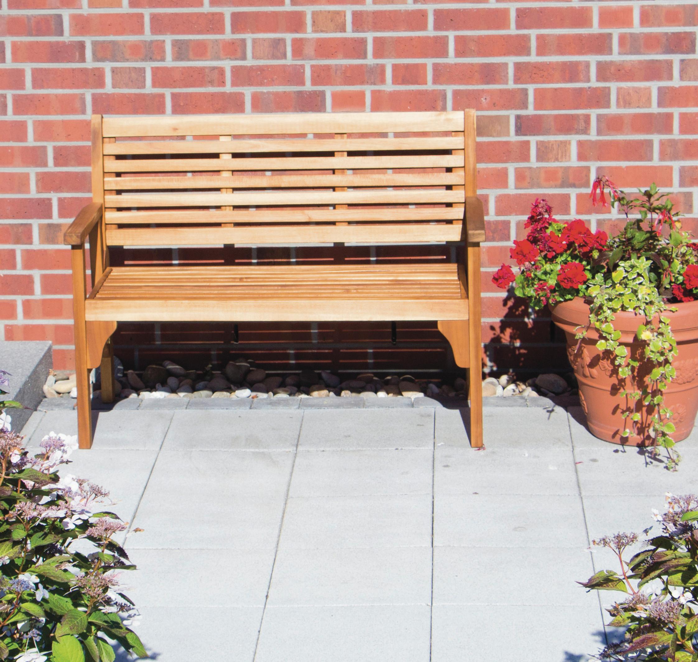Gartenbank Holz 508761 2-Sitzer - Akaziefarben, MODERN, Holz (120/90/59,5cm) - Siena Garden