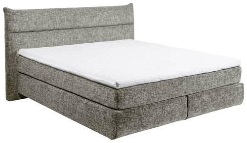 Boxspringbett Zandvoort 6 - Graubraun/Schwarz, MODERN, Holzwerkstoff/Textil (180/200cm) - MID.YOU