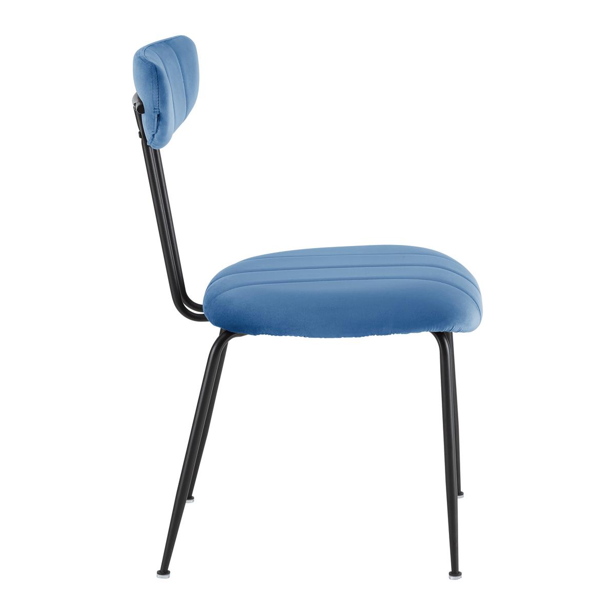Stolička TYLOR 1+1 Zdarma (1*kus=2 Produkty) - čierna/modrá, Modern, kov/textil (45/85/58cm) - Based