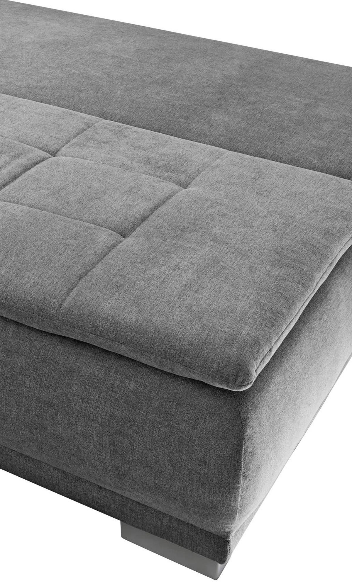 Rozkládací pohovka Luigi tmavě šedá - barvy stříbra/tmavě šedá, Moderní, kompozitní dřevo/textil (208/93/105cm) - MID.YOU