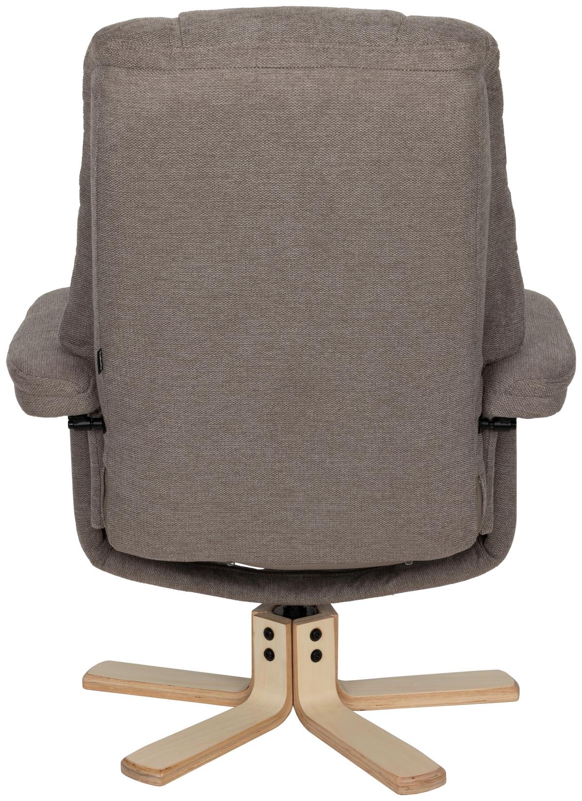 Relxsesselset Serenity Grau B: 80 Cm - Naturfarben/Grau, Design, Holz/Textil (80/109/79cm) - Livetastic