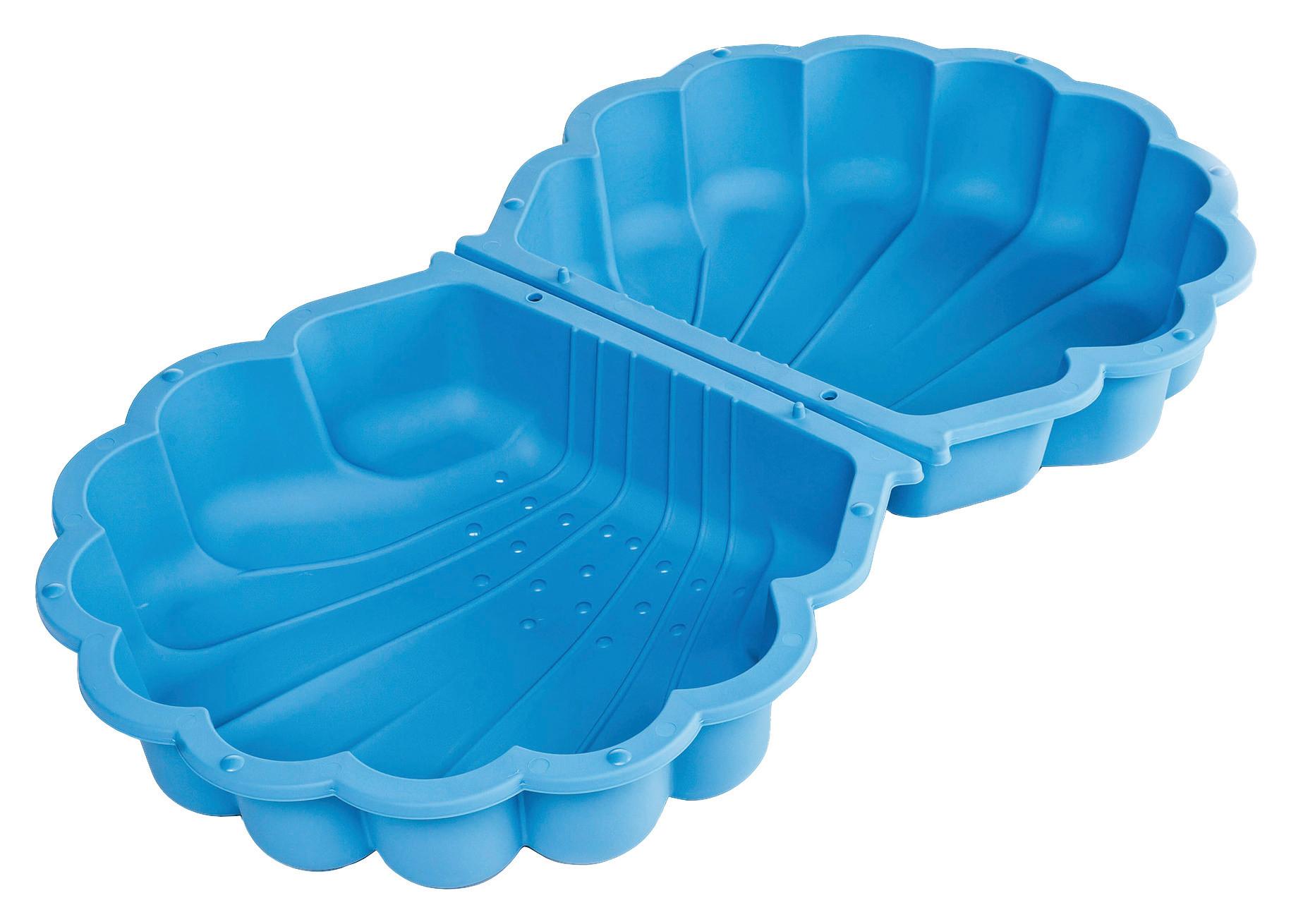 Sand- und Wassermuschel Neptune Blau, 87x79x20 cm - Blau, KONVENTIONELL, Kunststoff (87/79/20cm)