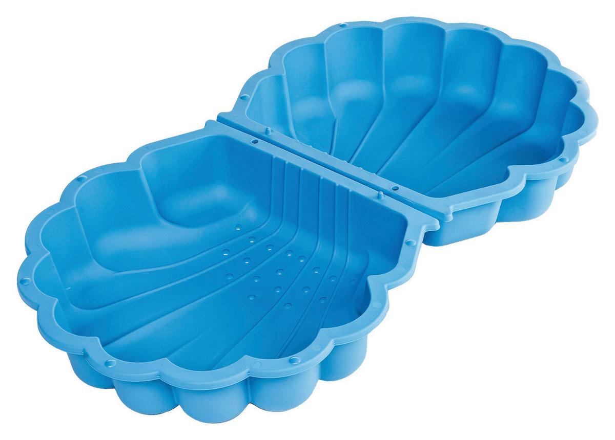 Sand- und Wassermuschel Neptune Blau, 87x79x20 cm - Blau, KONVENTIONELL, Kunststoff (87/79/20cm)