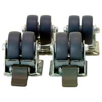 Doppellenkrollen Möbel Kunststoff, Schwarz 4--Teilig. - Anthrazit, Basics, Kunststoff/Metall - Gardenson