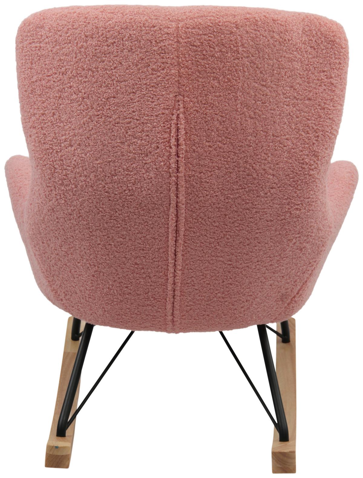 Kinder-schaukelstuhl Dora Pink B: 55 Cm - Pink, Basics, Holz/Textil (55/70/63cm) - Livetastic
