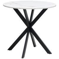 Esstisch Monte - Schwarz/Weiß, MODERN, Holzwerkstoff/Metall (80/80/75cm) - MID.YOU