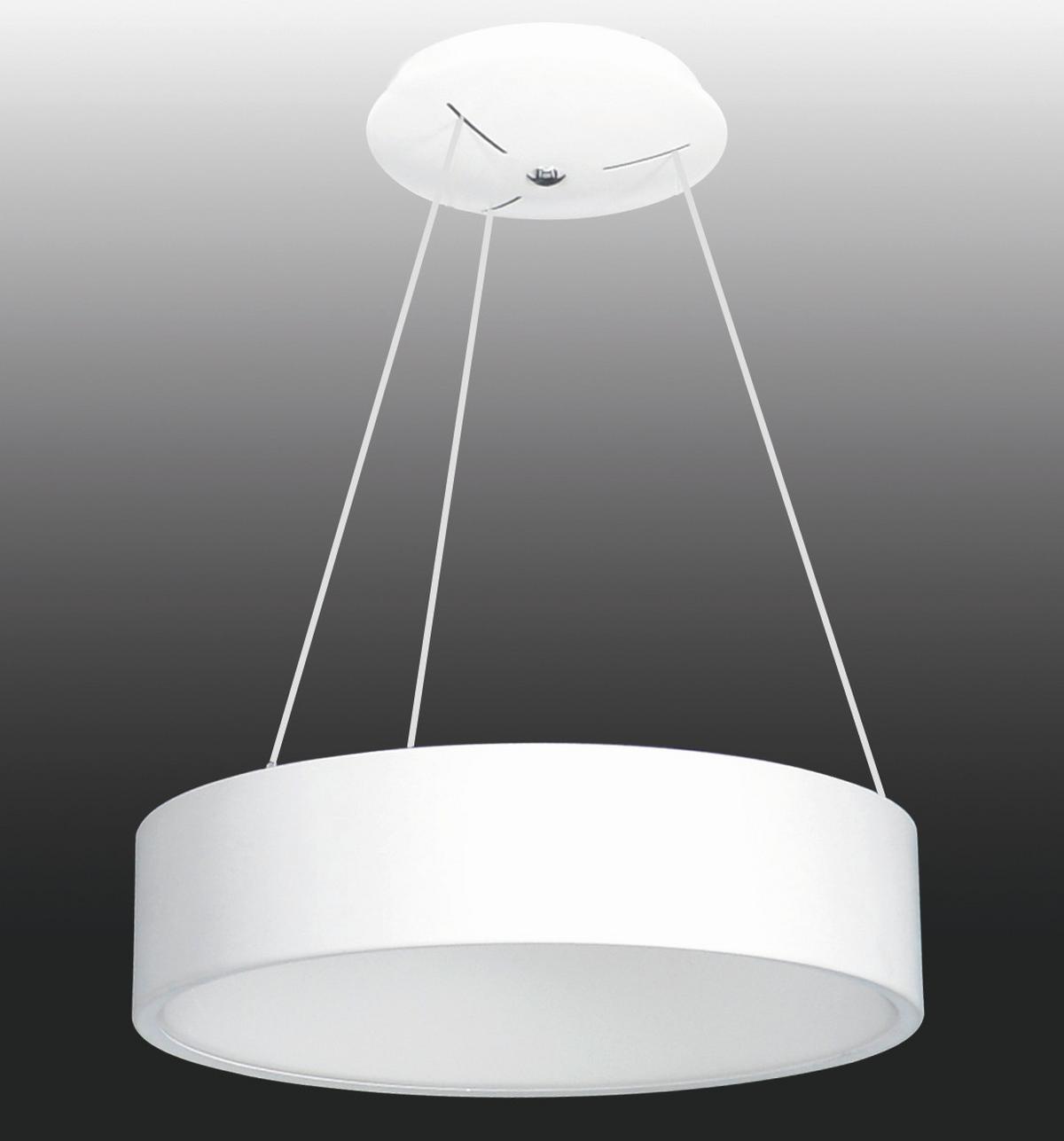 LED-Hängeleuchte Carla H: 150 cm Farbtemperaturwechsler - Weiß, Design, Kunststoff/Metall (45/150cm) - Näve