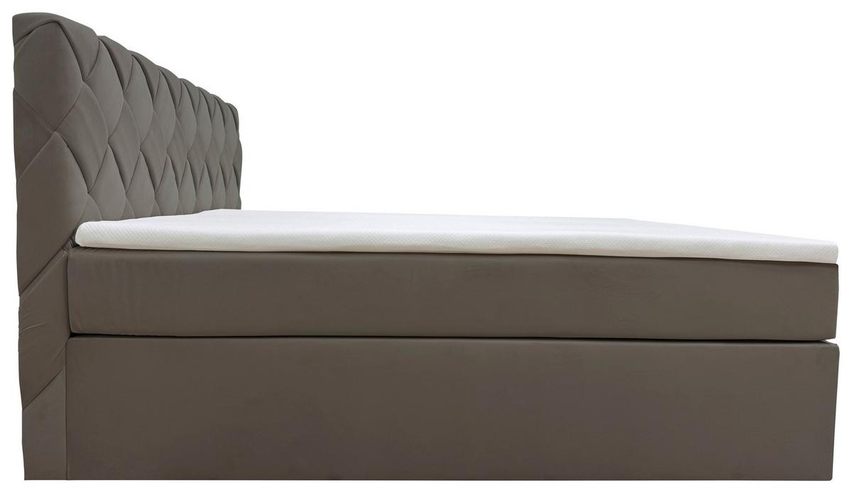 Boxbett Capri Graphitfarben, Lf: 180x200 cm - Graphitfarben, MODERN, Textil (180/200cm) - Livetastic