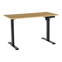 Psaci stůl EMIL II - černá/dub artisan, Moderní, kov/kompozitní dřevo (120/72-118/60cm) - Mömax