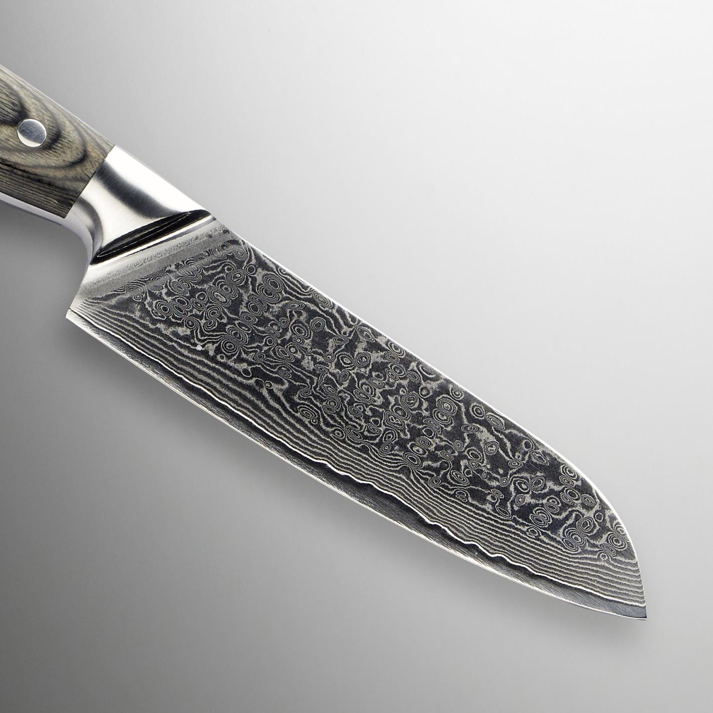 Sada Nožů Damast, 3dílná - barvy stříbra, kov (36,2/3,2/17,4cm) - Premium Living