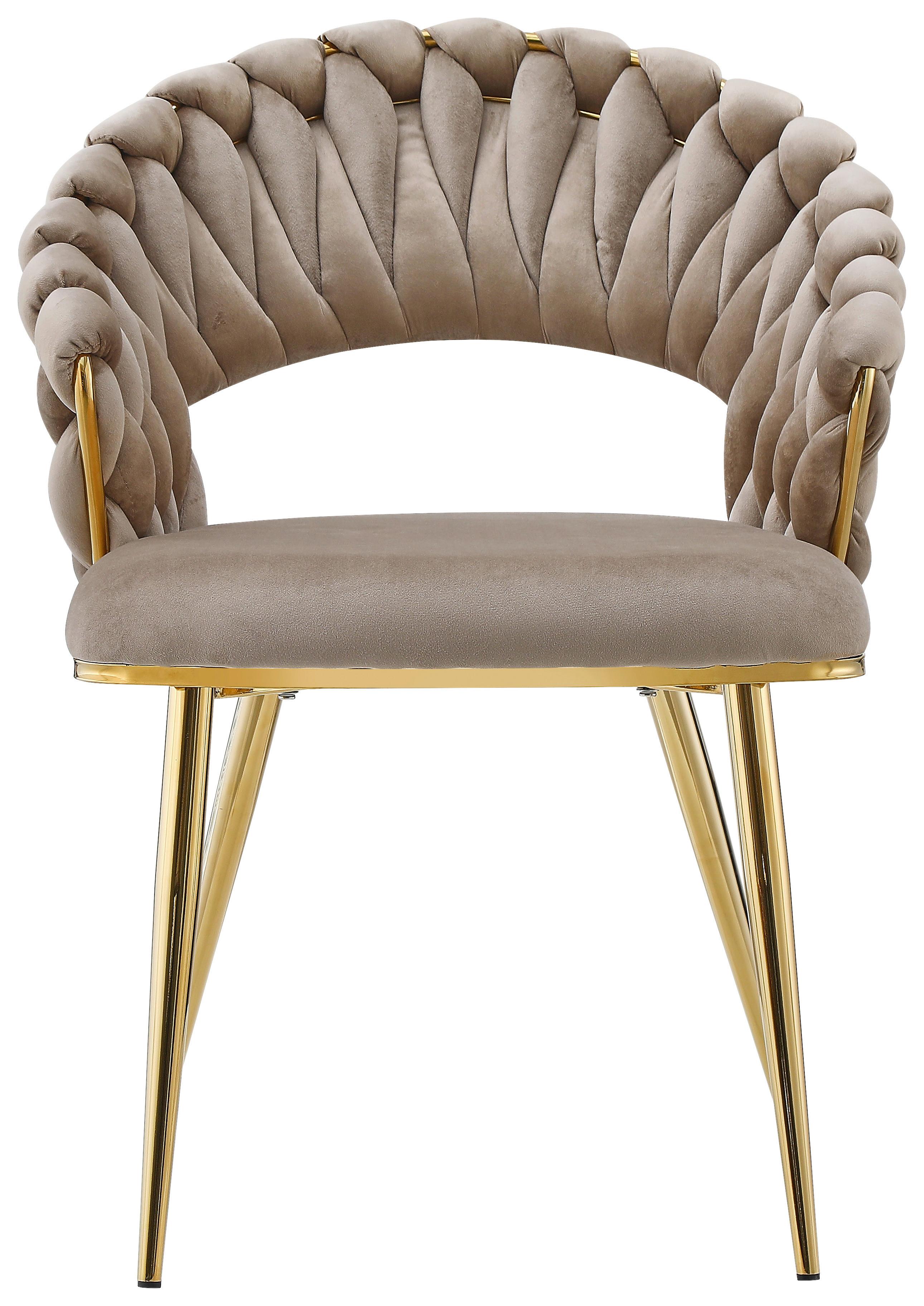 SADA ŽIDLÍ S PODRUČKAMI FINESSE 125 - barvy zlata/béžová, Design, kov/plast (61/82/60cm) - Kayoom