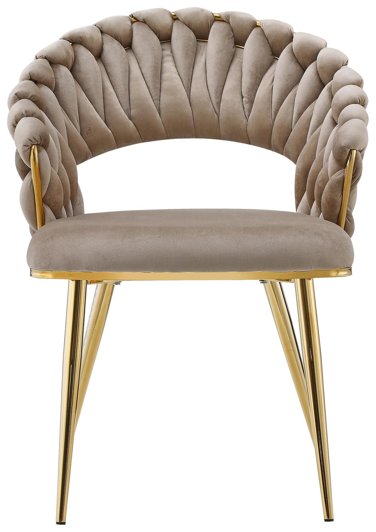SADA ŽIDLÍ S PODRUČKAMI FINESSE 125 - barvy zlata/béžová, Design, kov/plast (61/82/60cm) - Kayoom
