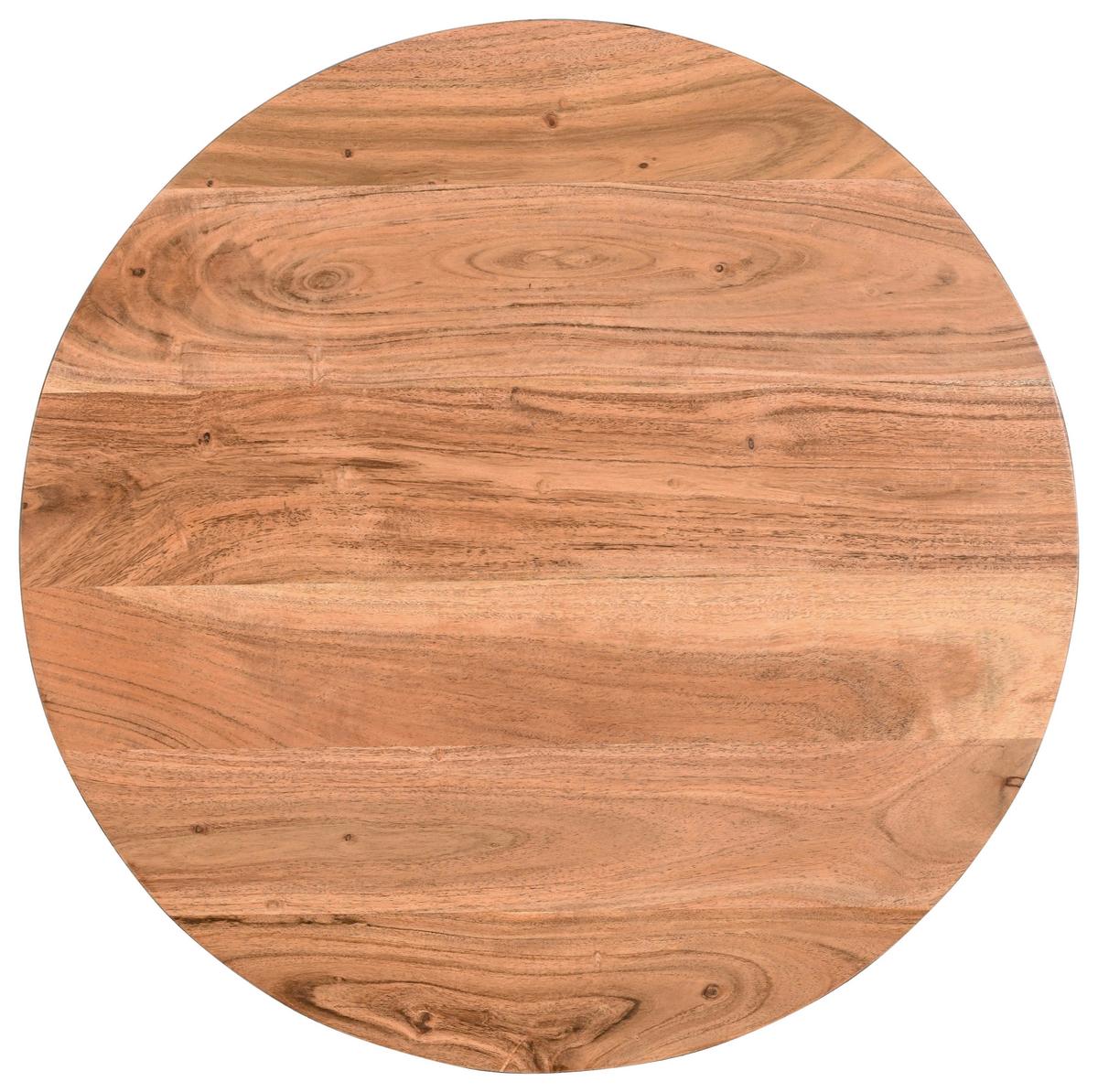 Konferenční stolek Safaga, dřevo/kov - černá/přírodní barvy, Natur, kov/dřevo (70/70/45cm) - Zandiara