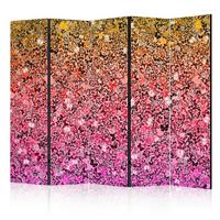 PARAVENT Gelb Pink B: 225 cm - Pink/Gelb, Basics, Holz/Textil (225/172/3cm) - artgeist