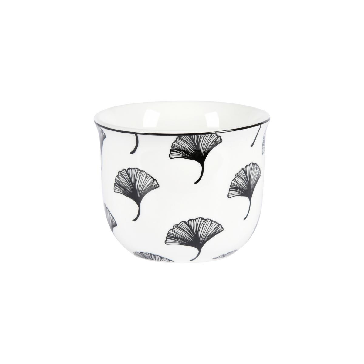 Šálek na čaj Shiva, 80ml - bílá/černá, Lifestyle, keramika (8,3/6,5cm) - Premium Living