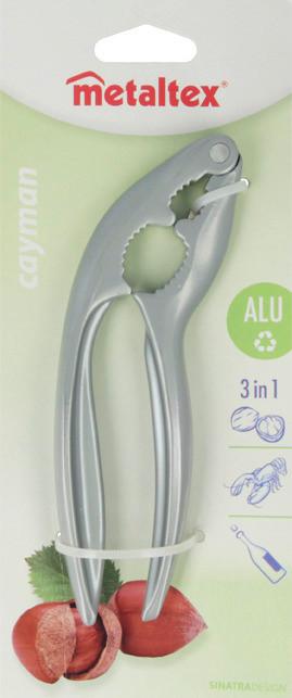 Diótörő Cayman - fém (4,5/1,8/16,1cm) - Metaltex