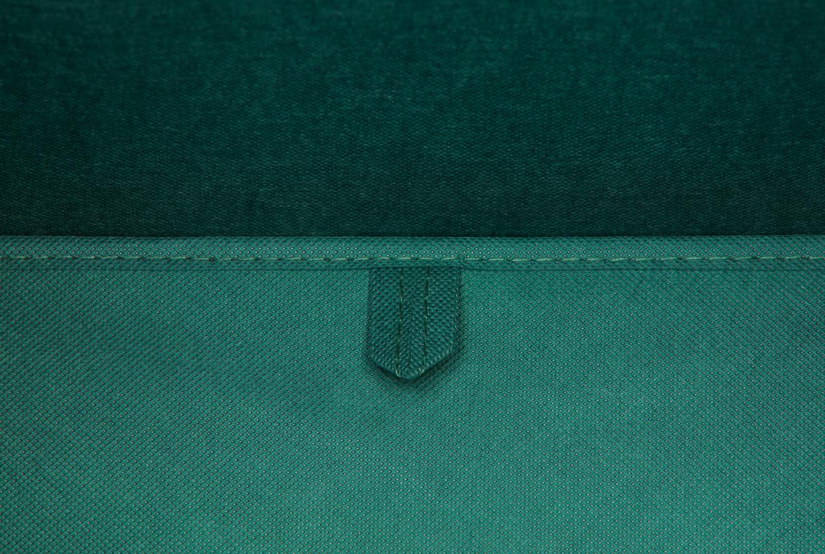 Skladací box BOBBY S VEKOM - zelená, Modern, kartón/textil (33/33/33cm) - Mömax