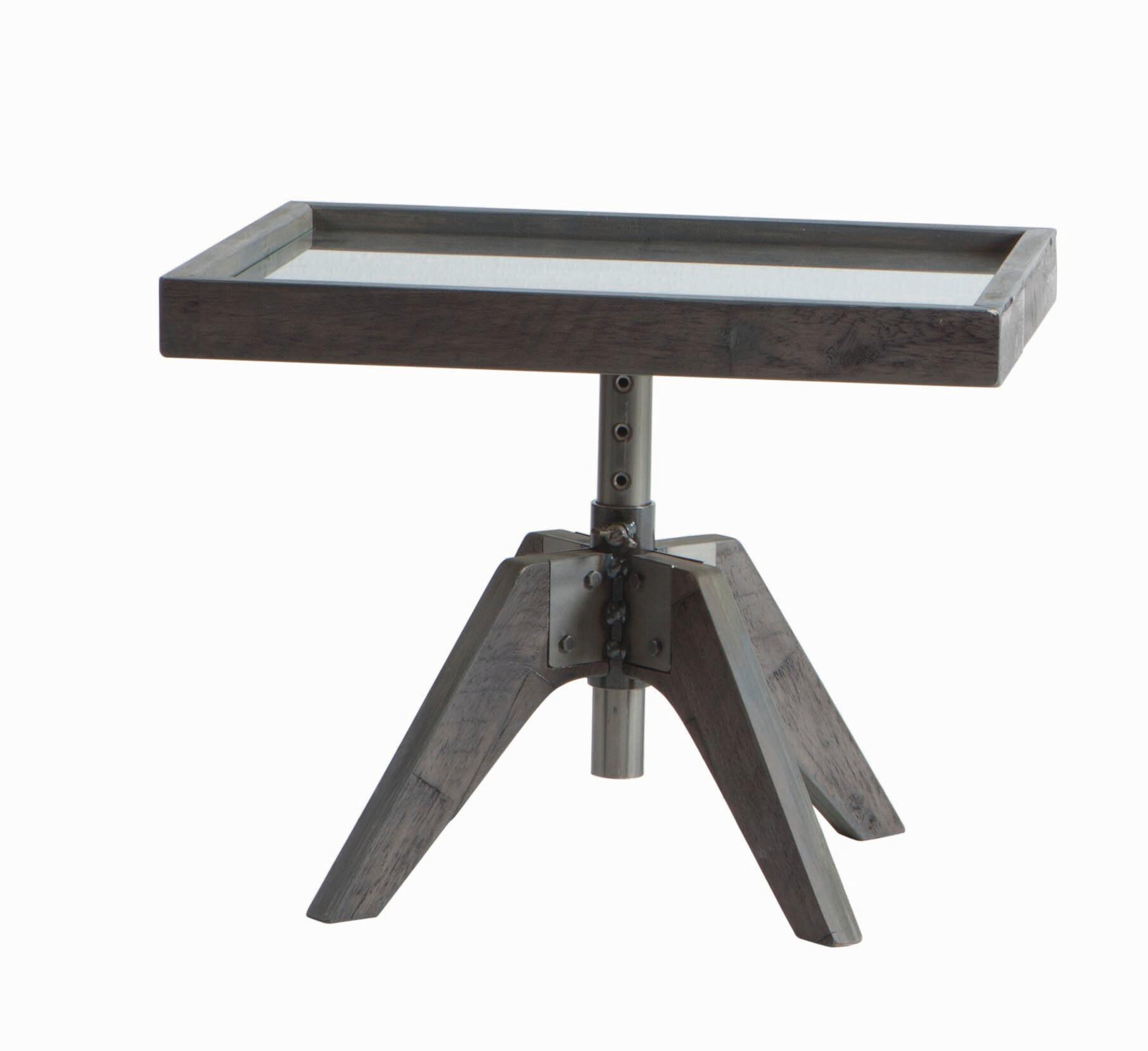 Nachttisch Accessoires, Grau B: 52 Cm - Grau, Design, Glas/Holz (52/34-53/42cm) - Hasena