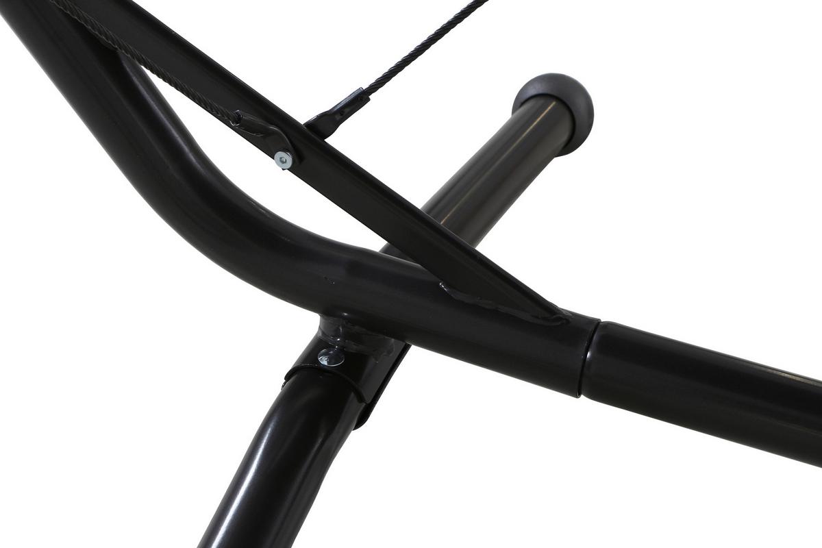 Hängematte L91048 - Dunkelgrau/Rot, KONVENTIONELL, Textil/Metall (105/104/305cm) - Siena Garden