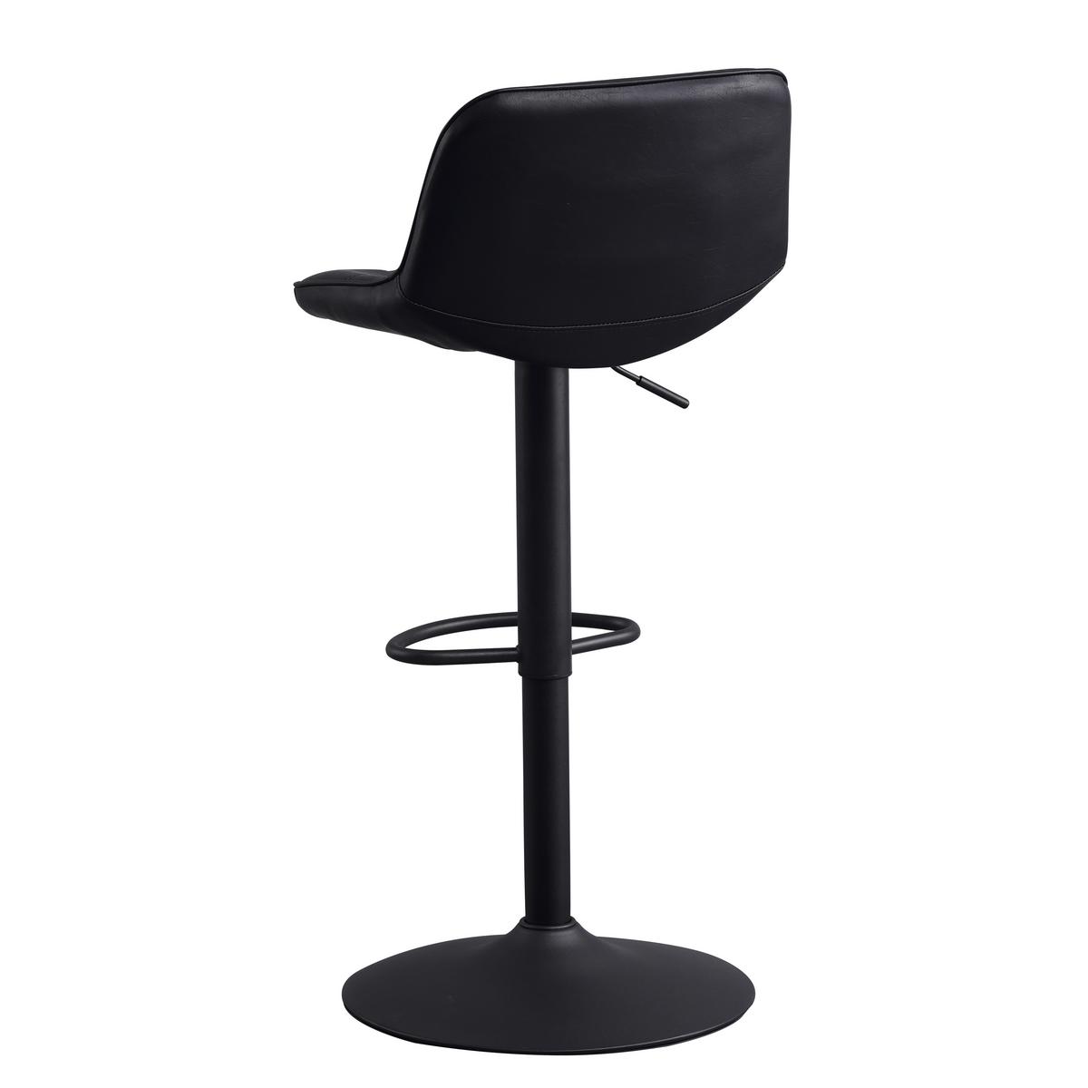Barhocker-Set Ezra Schwarz B: 47 cm - Schwarz, MODERN, Textil/Metall (47/87/45cm) - MID.YOU
