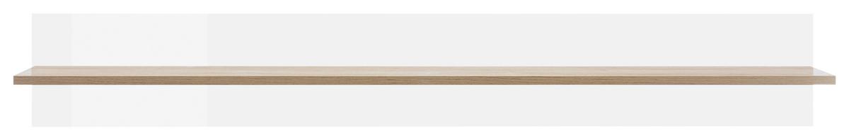 Wandboard Clair Weiß/Eiche Dekor B:138cm - Eichefarben/Weiß, Design, Holzwerkstoff (138/20/20cm) - MID.YOU