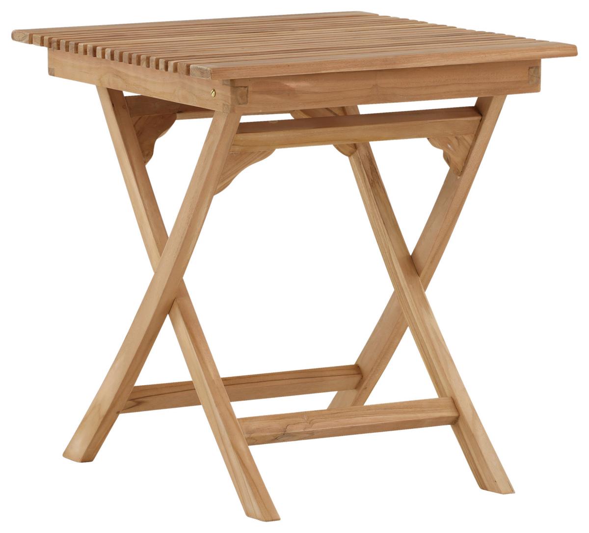 Gartentisch Klappbar Ghana Teakholz L 70 Cm - Teakfarben, KONVENTIONELL, Holz (70/70/75cm) - Gardenson