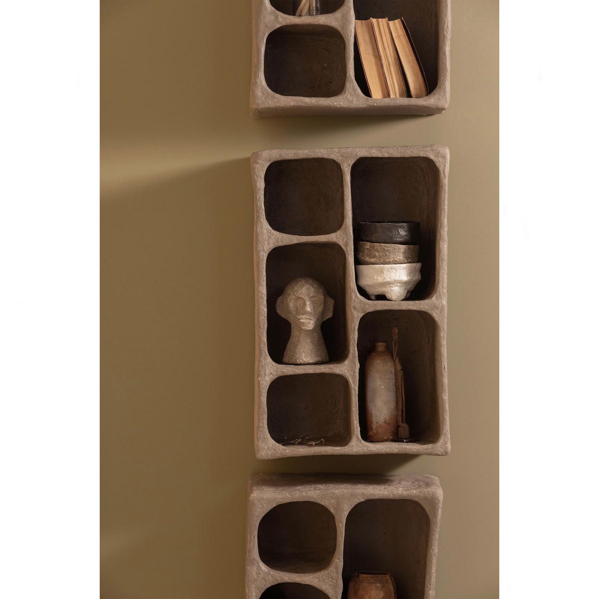 WANDREGAL Clay Grau B: 45cm - Grau, Design, Papier (45/70/23cm) - Livetastic
