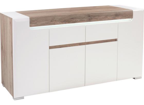 Komoda Sideboard Toronto - farby dubu/biela, Moderný, drevený materiál (190/85/42,2cm) - Ombra Komoda Sideboard Toronto - farby dubu/biela, Moderný, drevený materiál (190/85/42,2cm) - Ombra