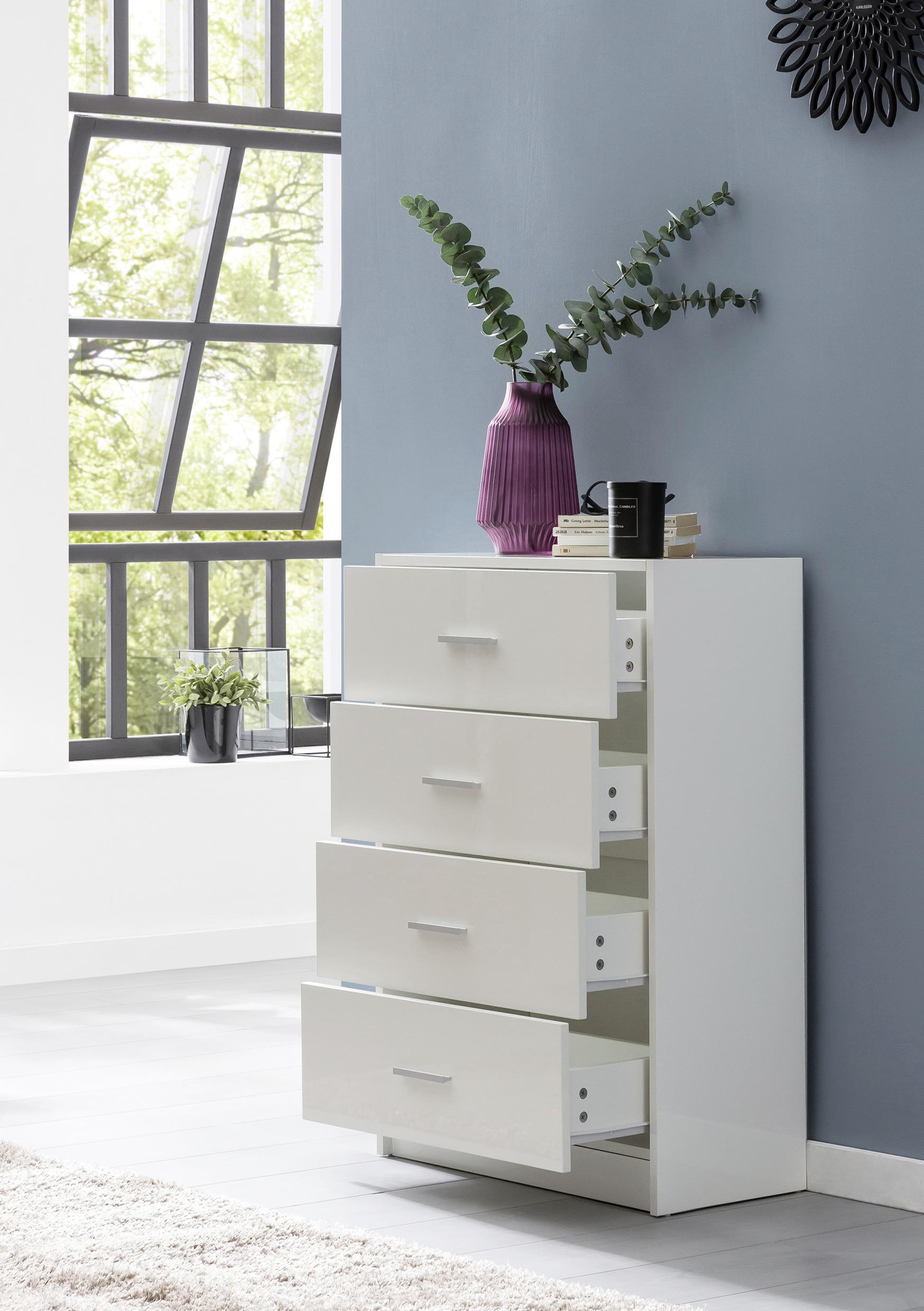 Weißes Highboard mit Schubladen